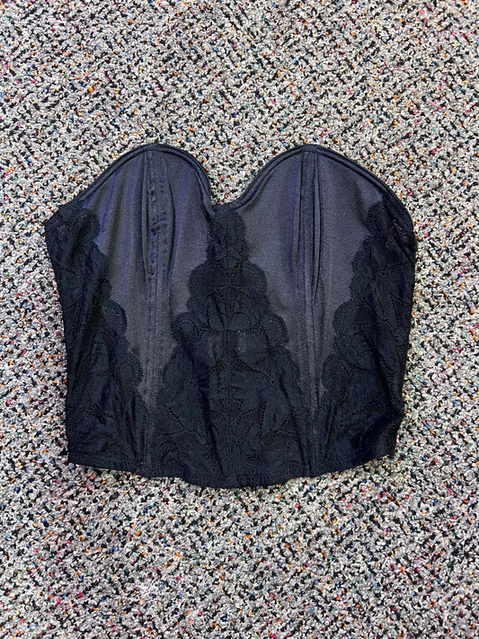VTG Black Lace Bustier