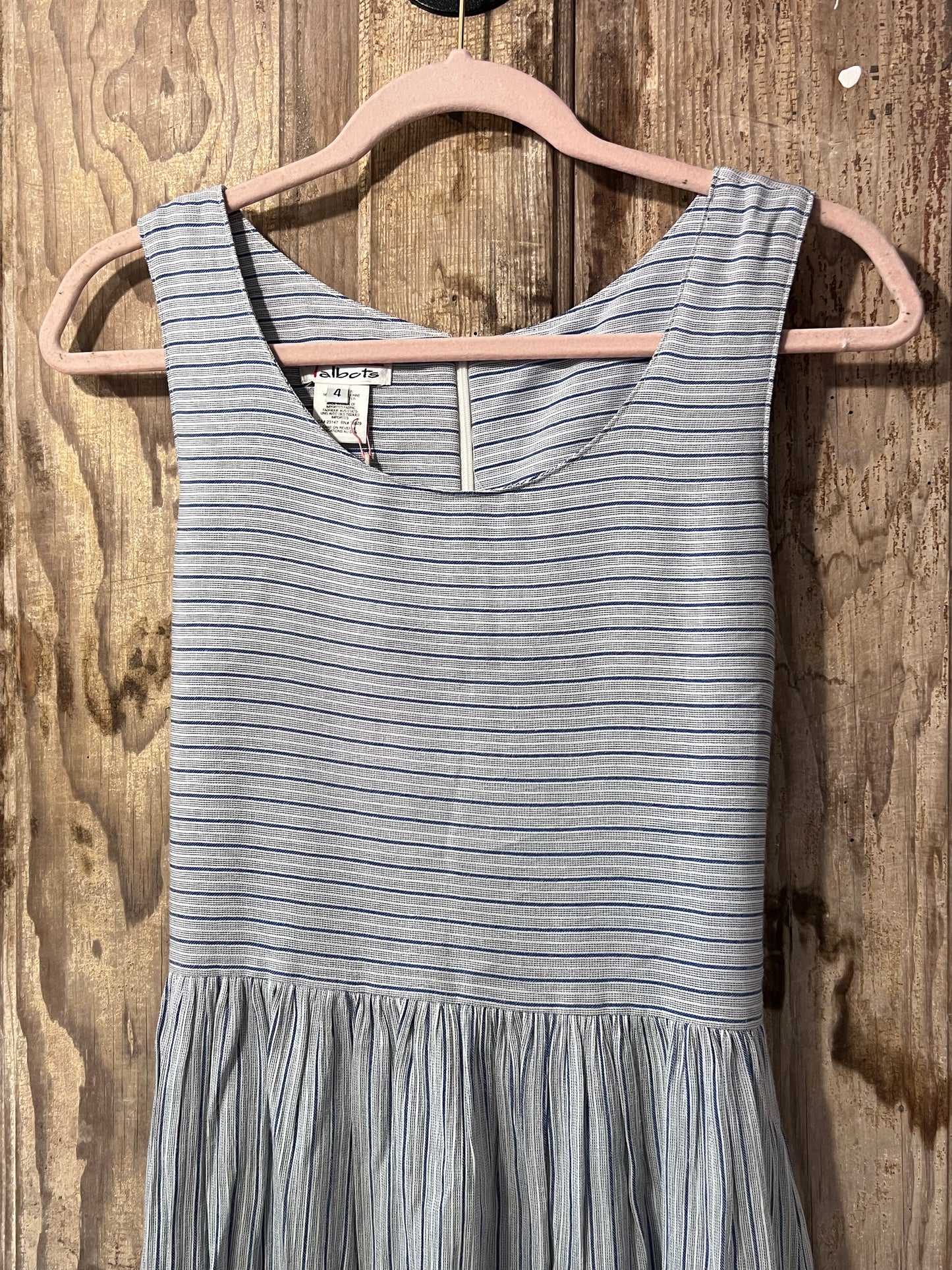 VTG Talbots Blue Striped Dress
