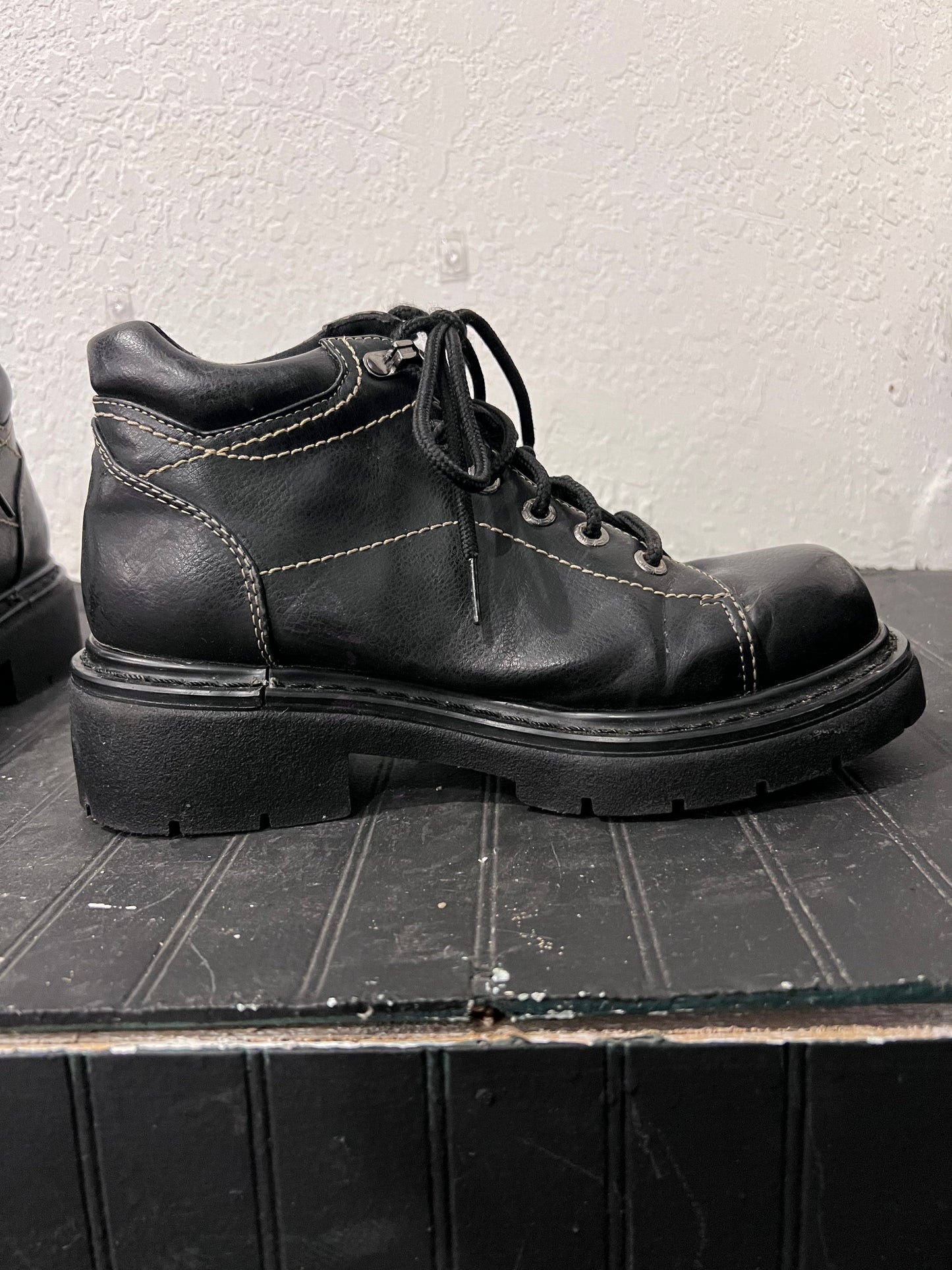 Maurice’s Black Lace Up Boots