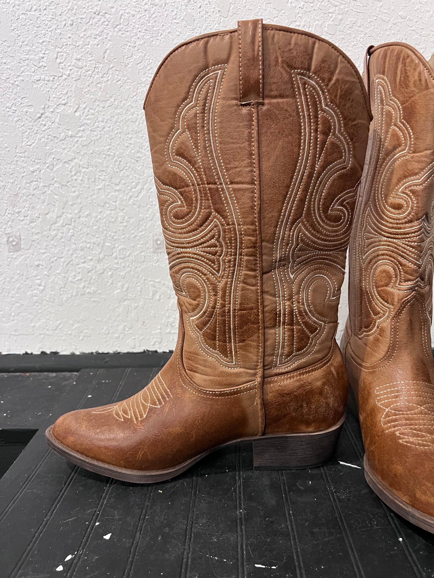 Brown Leather Cowboy Boots