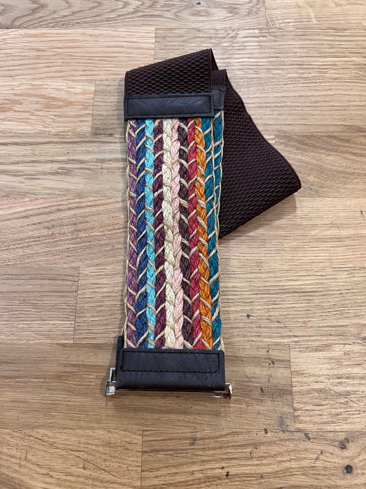 Y2K Braided Colorful Stretch Belt