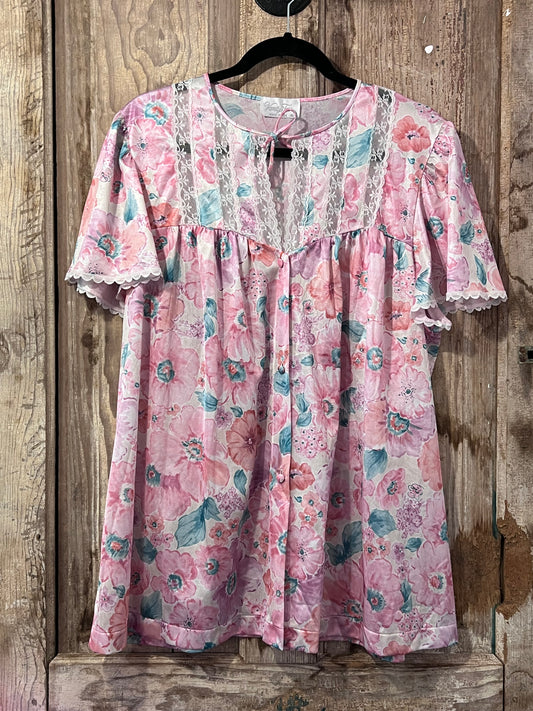 VTG Vanity Fair Pink Floral Nighty