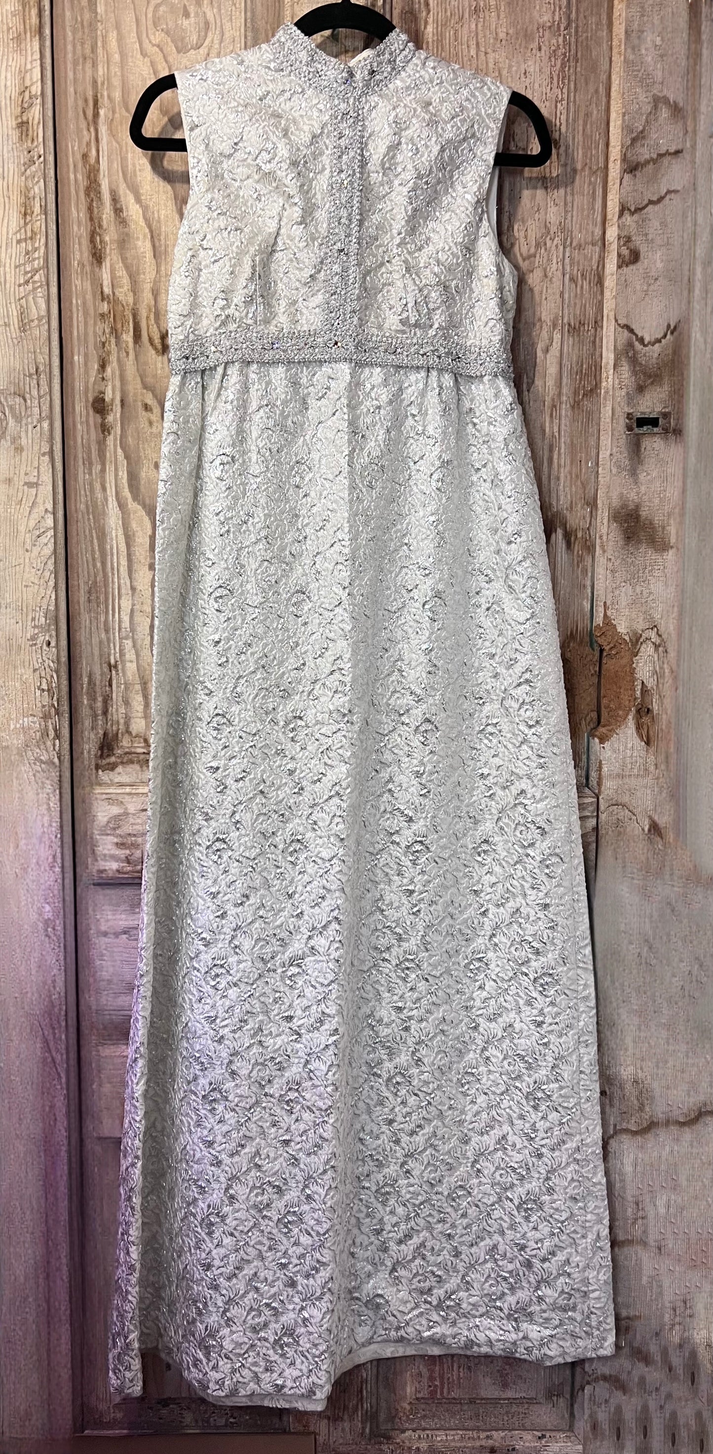 70's Sparkly High Neck Sleeveless Dress