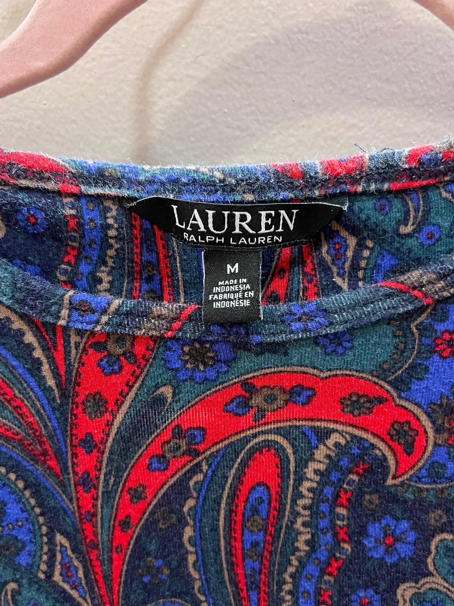 Ralph Lauren Paisley Long Sleeve Top