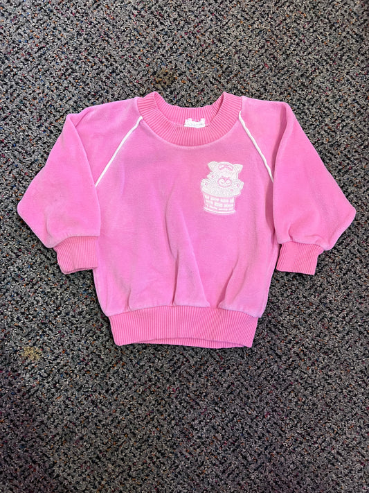 [URL] VTG Pink Velour Teddy Bear Crewneck