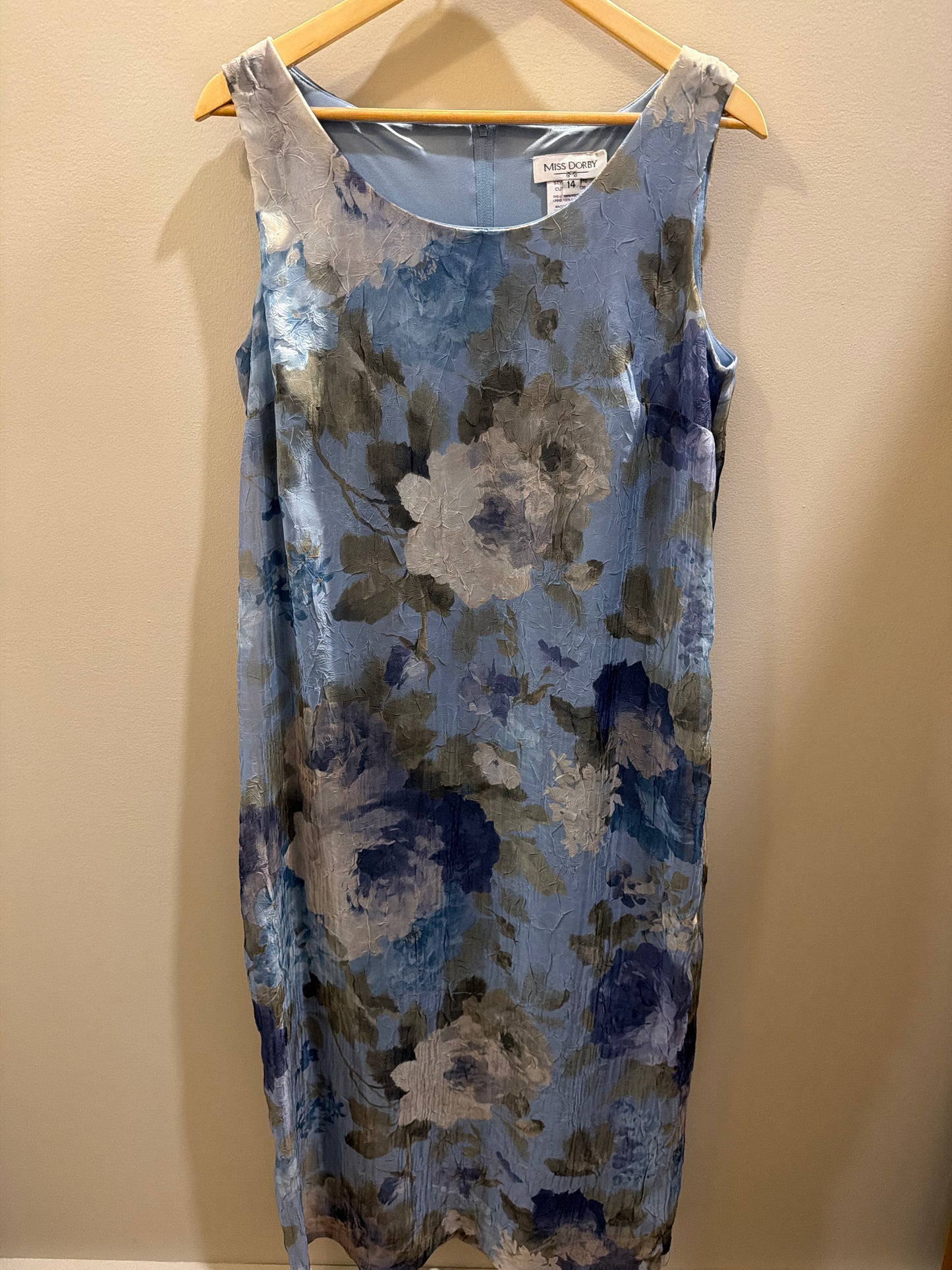 Y2K Miss Dorby Blue Floral Dress