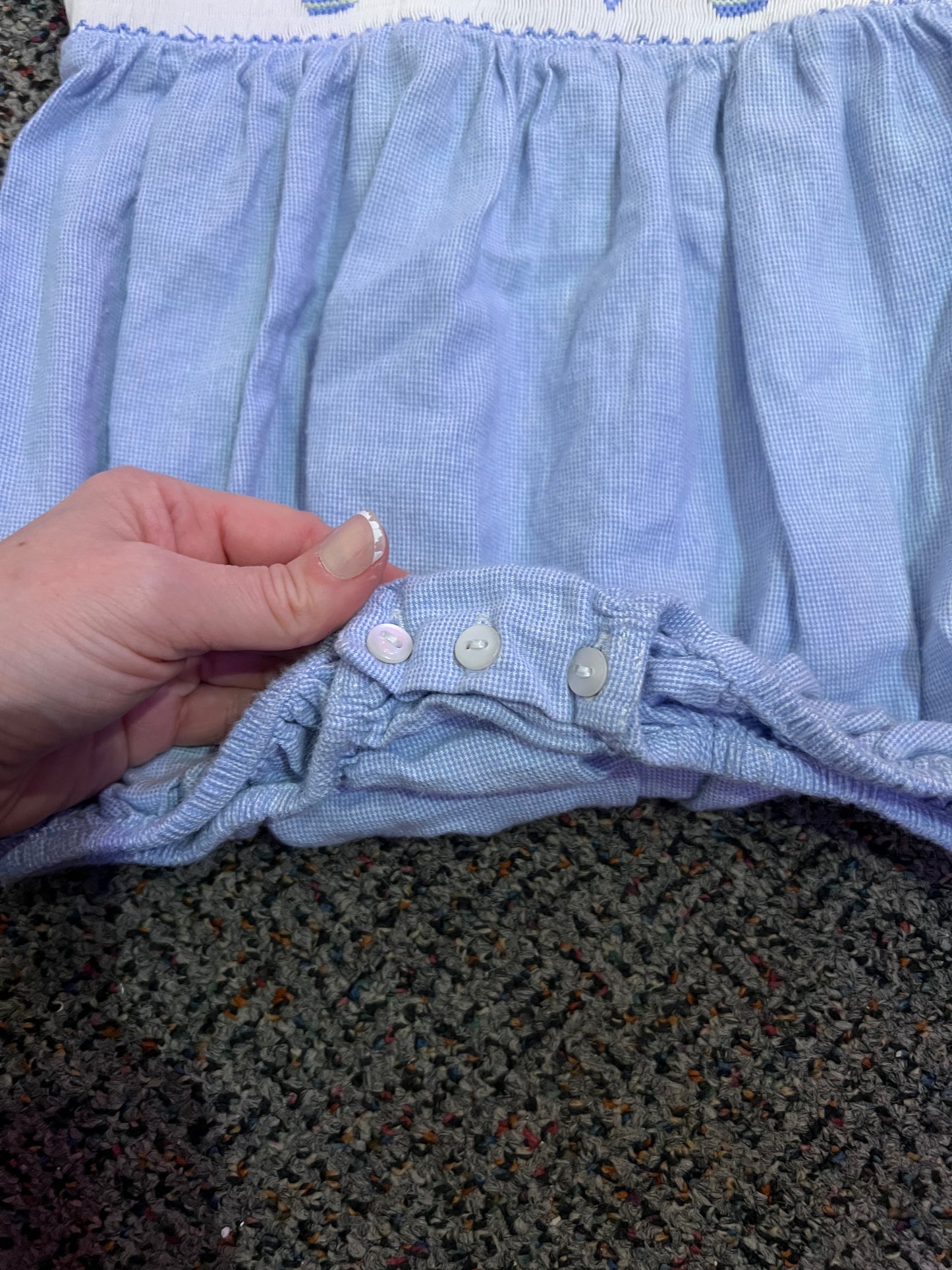 [URL] VTG Silly Goose Blue Beach Themed Embroidered Romper Onesie
