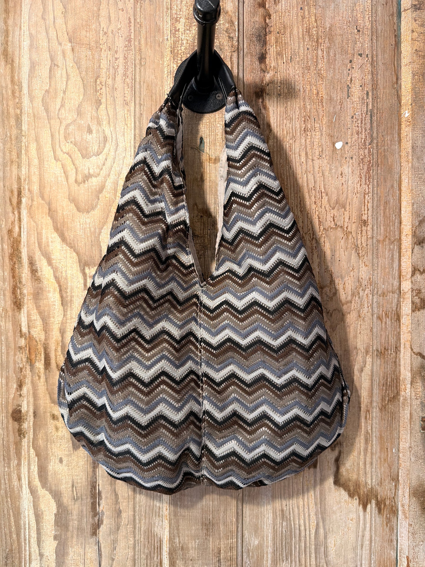 Vintage Y2K Massini Zig-Zag Hobo Purse