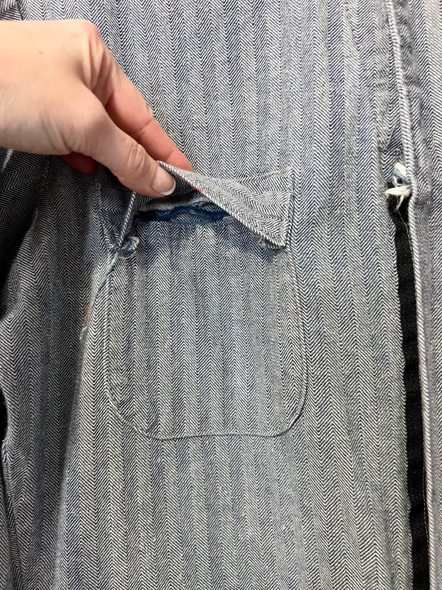 70's ROEBUCKS Striped Denim Coveralls