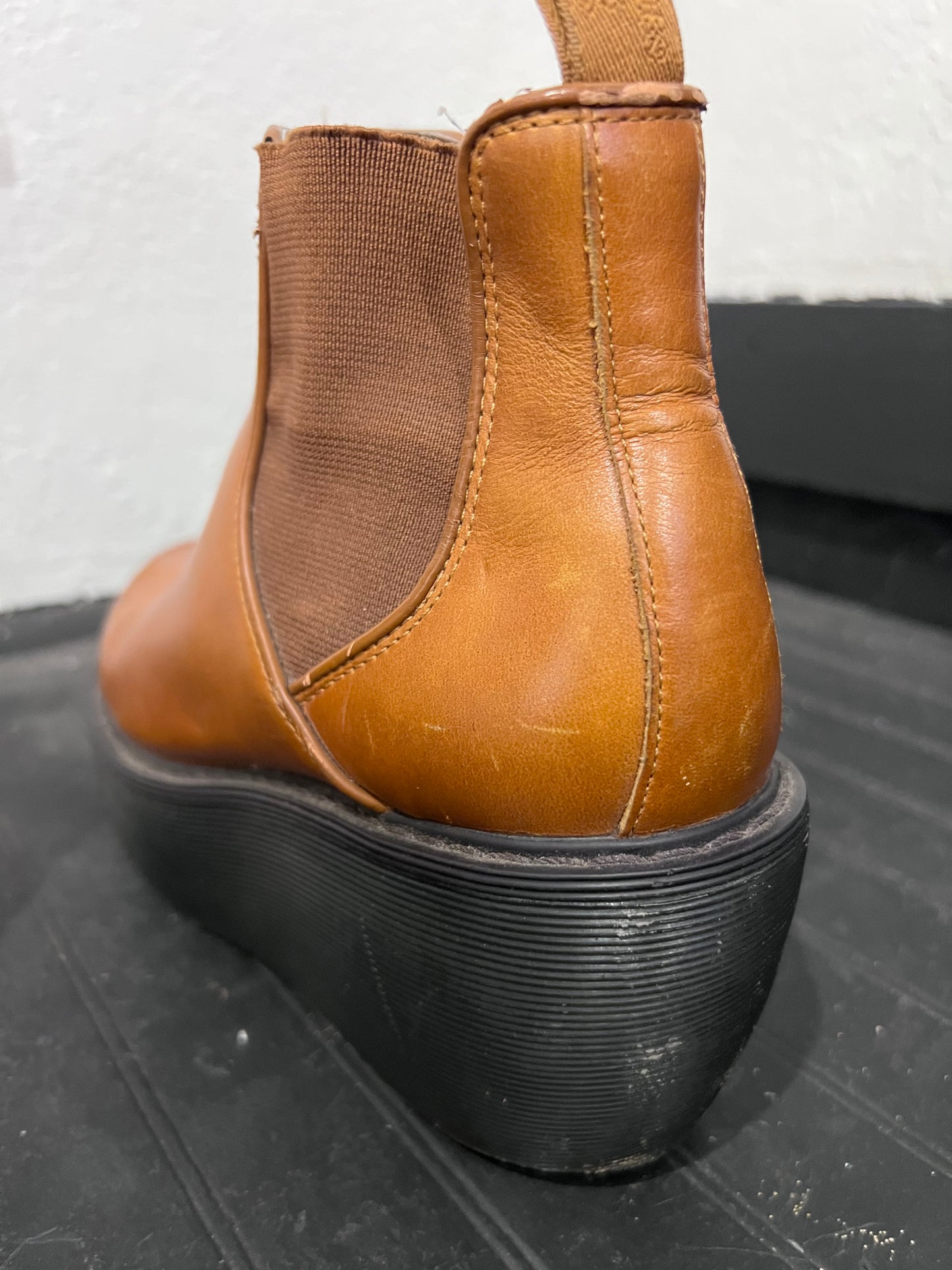 VTG Doc Marten Platform Wedge Slip On Booties