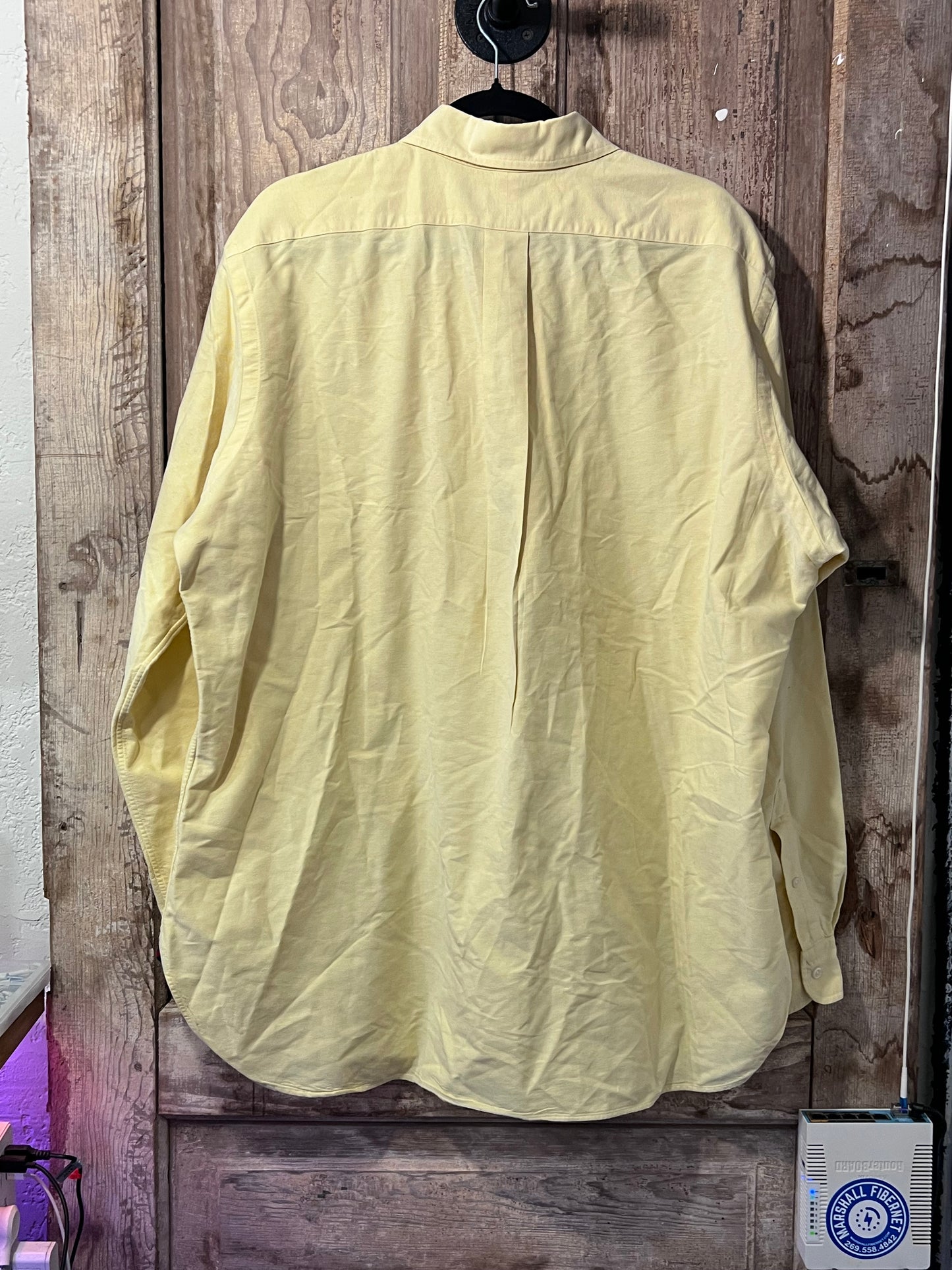 Ralph Lauren Yellow Button Up Top