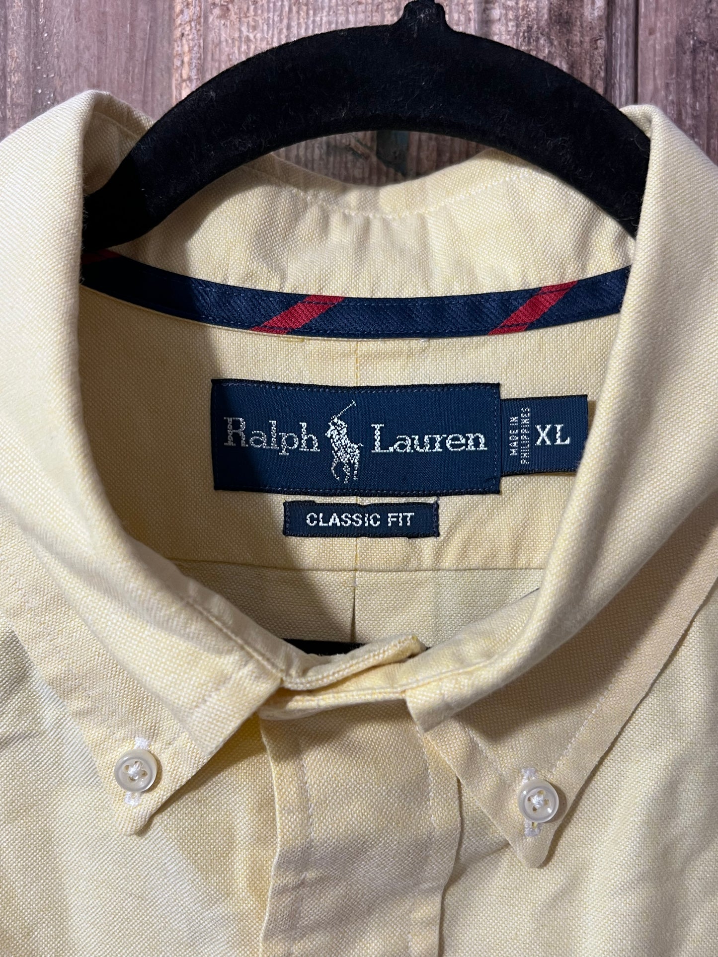 Ralph Lauren Yellow Button Up Top