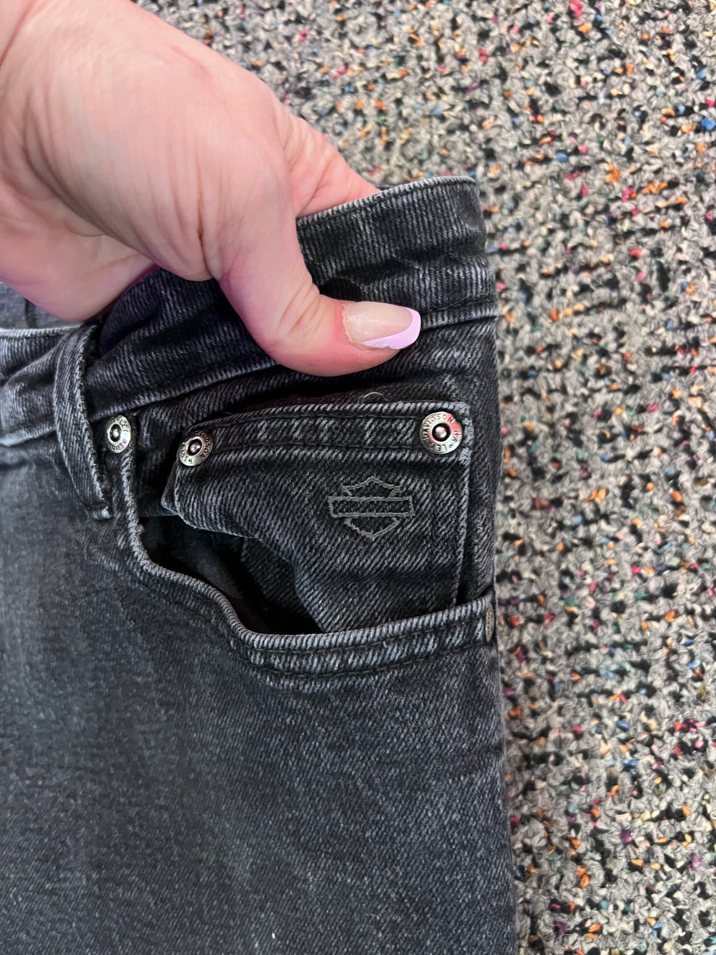 Y2K Harley Black Jeans