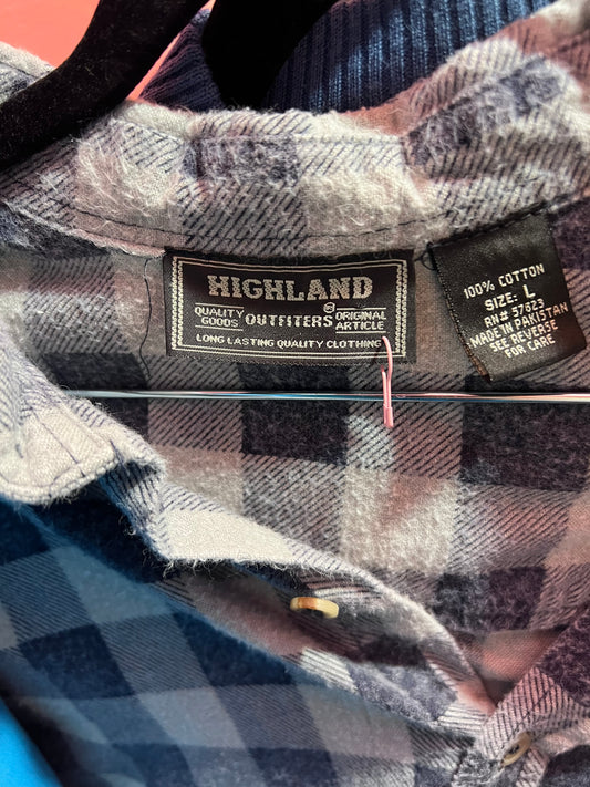 Highland Blue/Grey Checkered Flannel