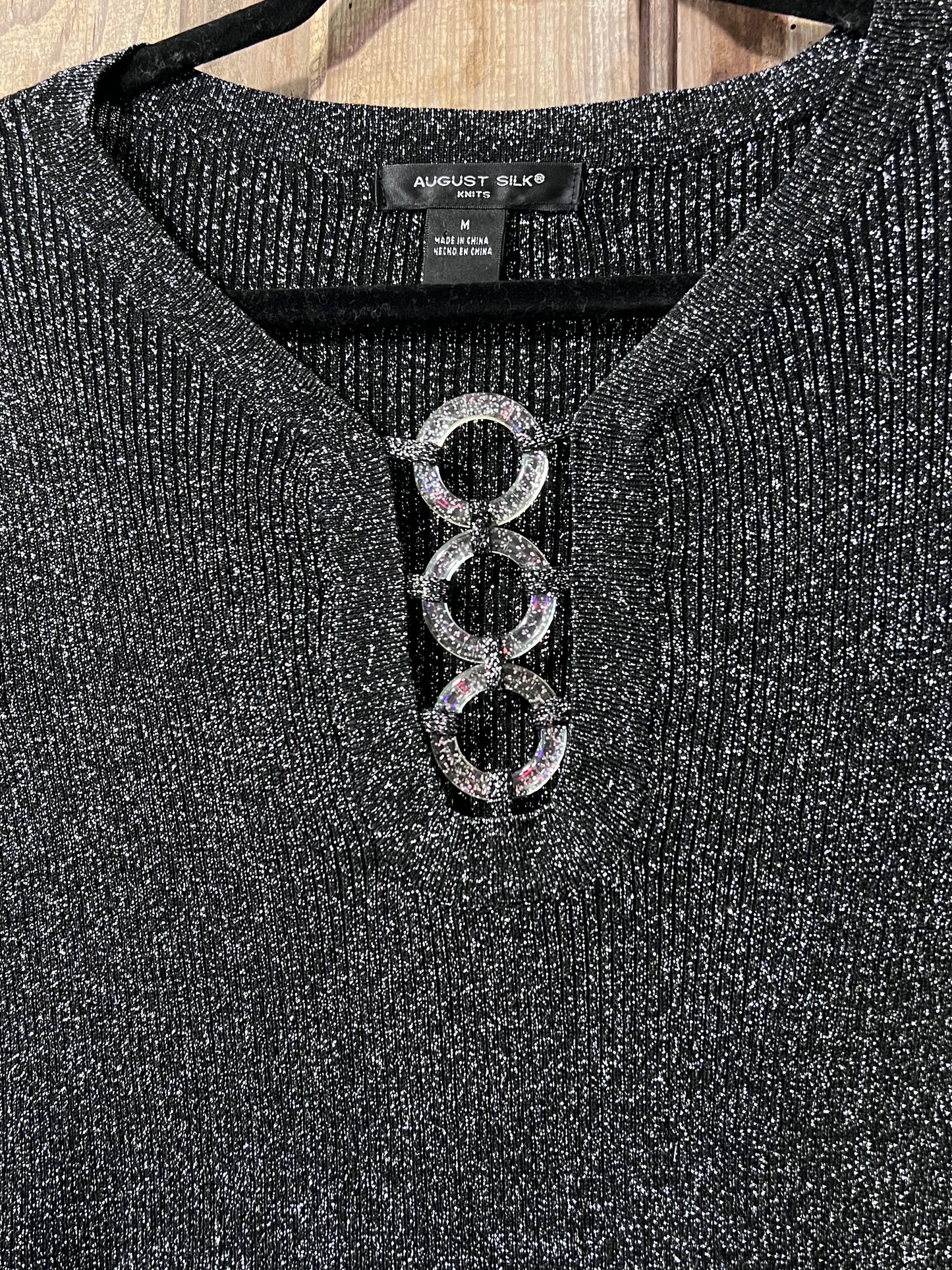 August Silk Sparkly Y2K Top