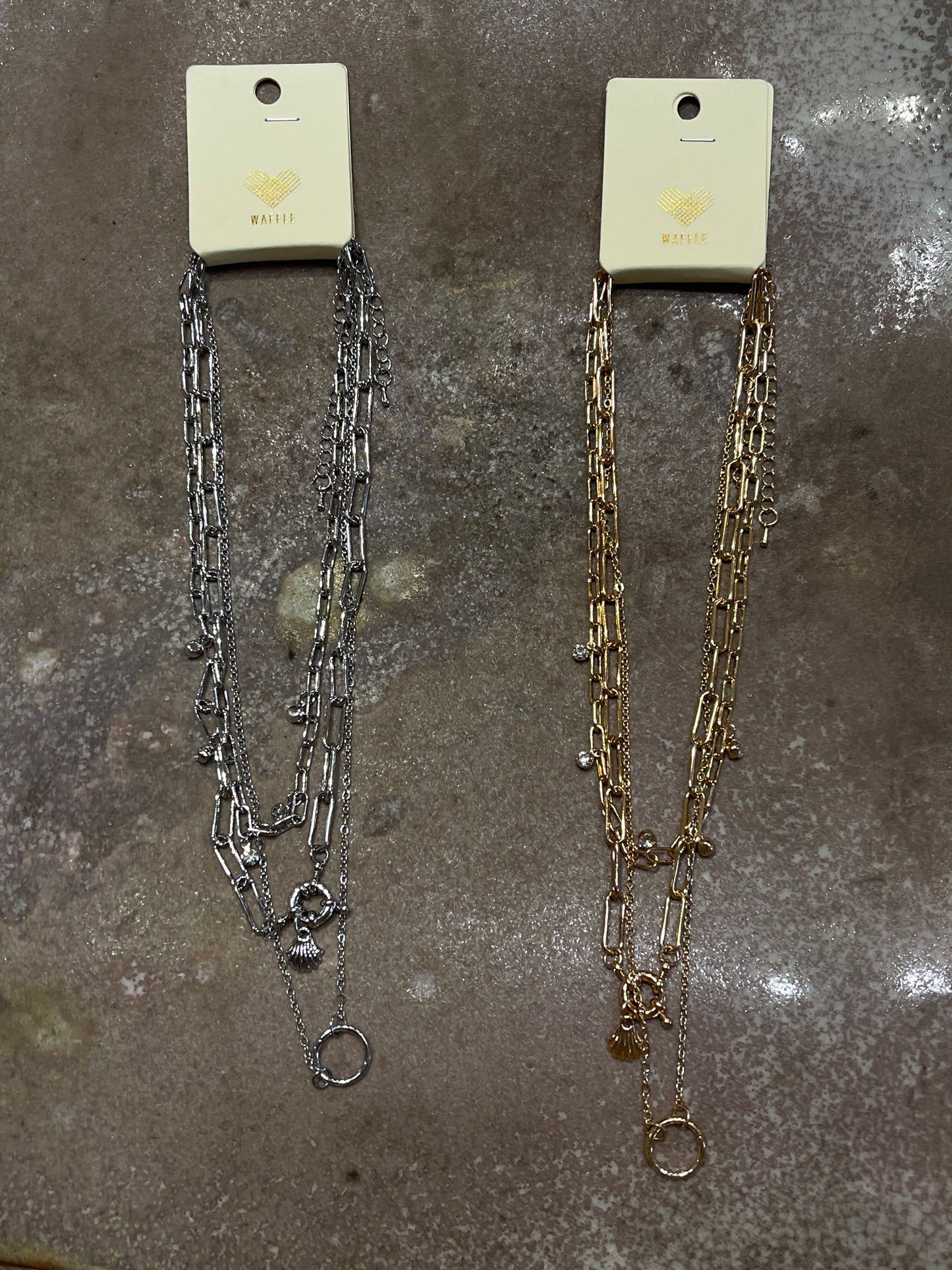 Waffle Layered Necklace