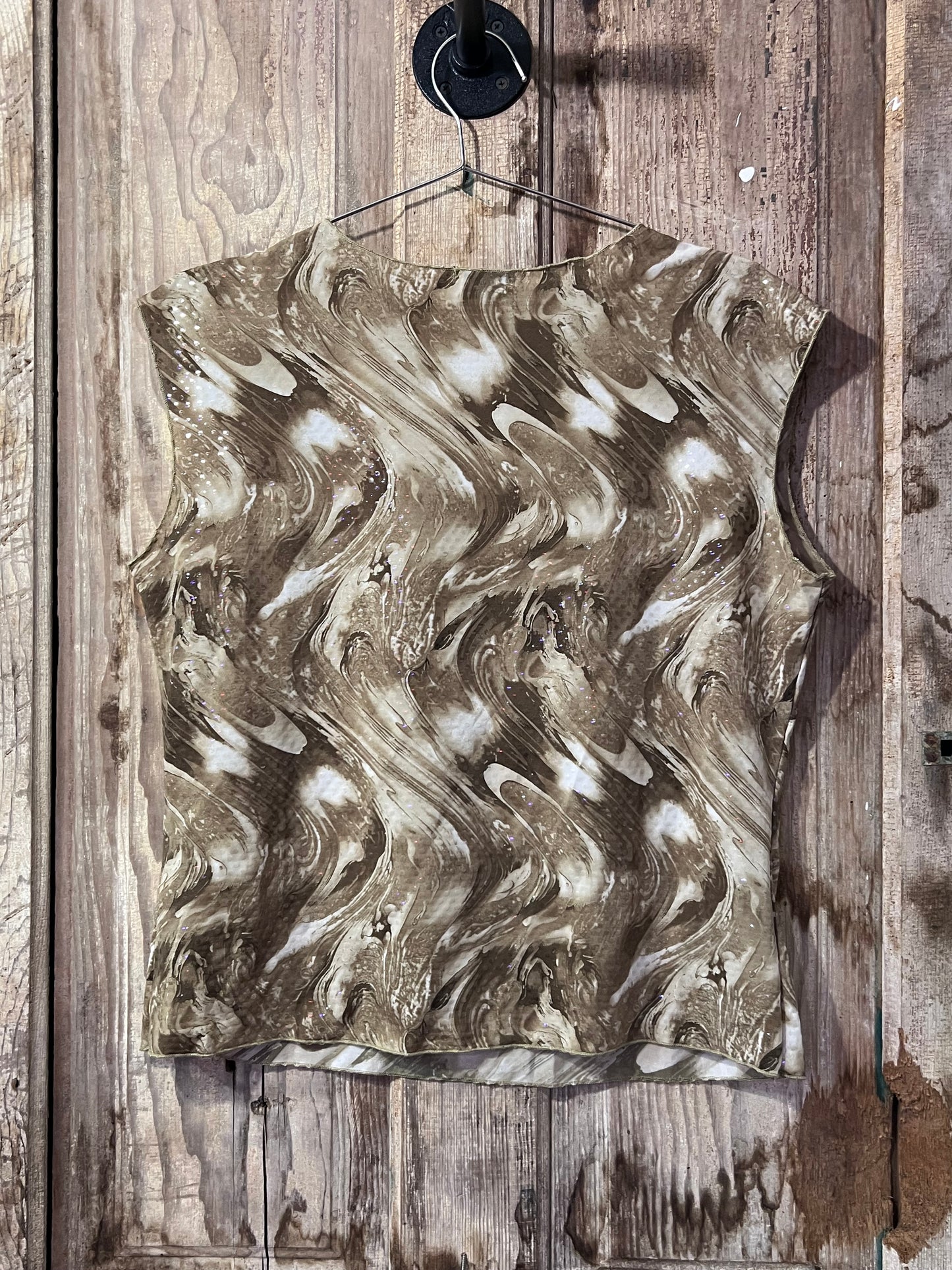 JAIPUR Shiny Patterned Sleeveless Top