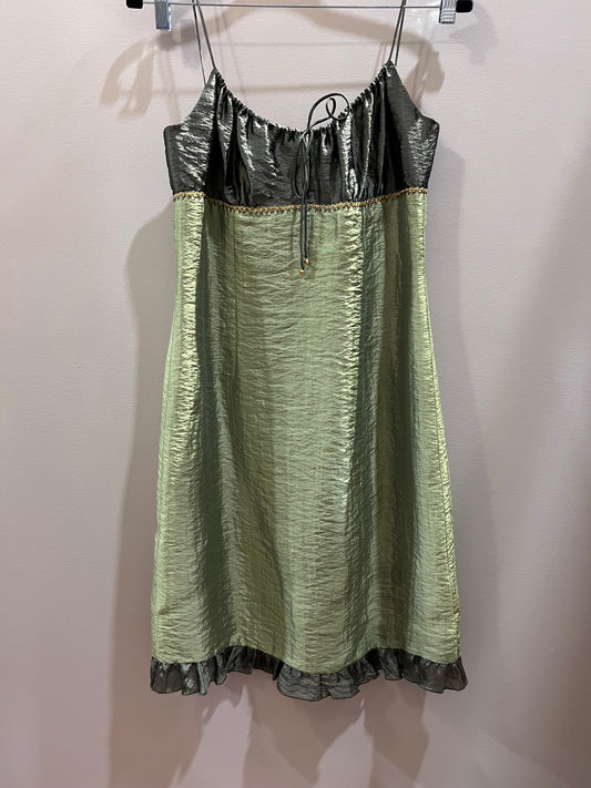ABS Two Tone Green Dress