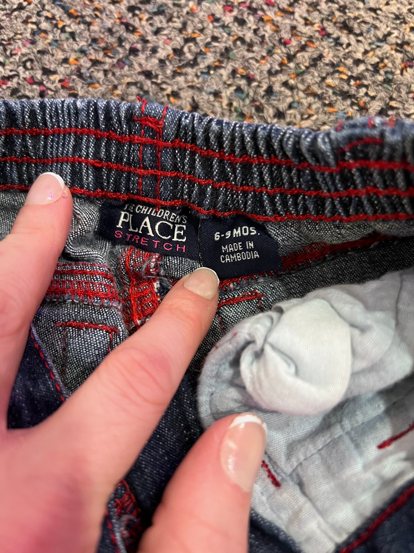 [URL] The Children’s Place Red Plaid Frilly Denim Jeans
