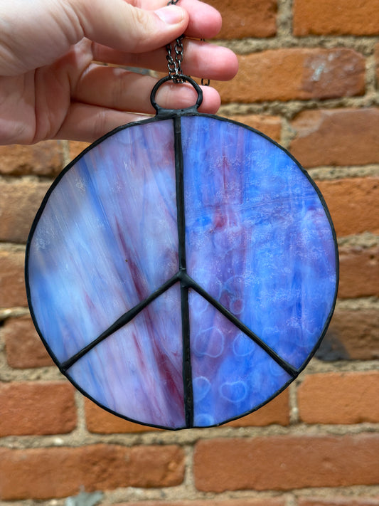 Peace Sign stained glass