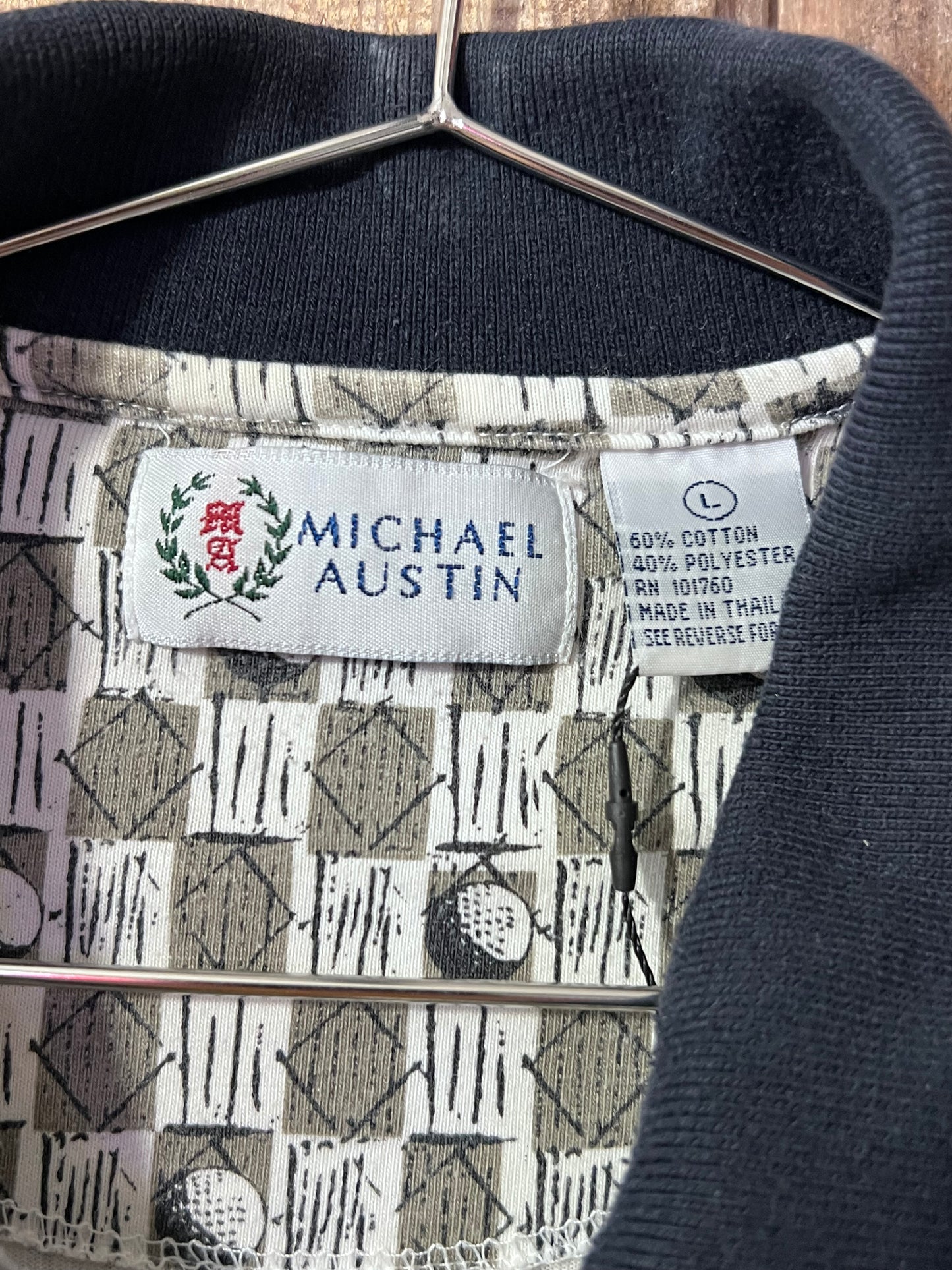 VTG Michael Austin Patterned Golf Polo