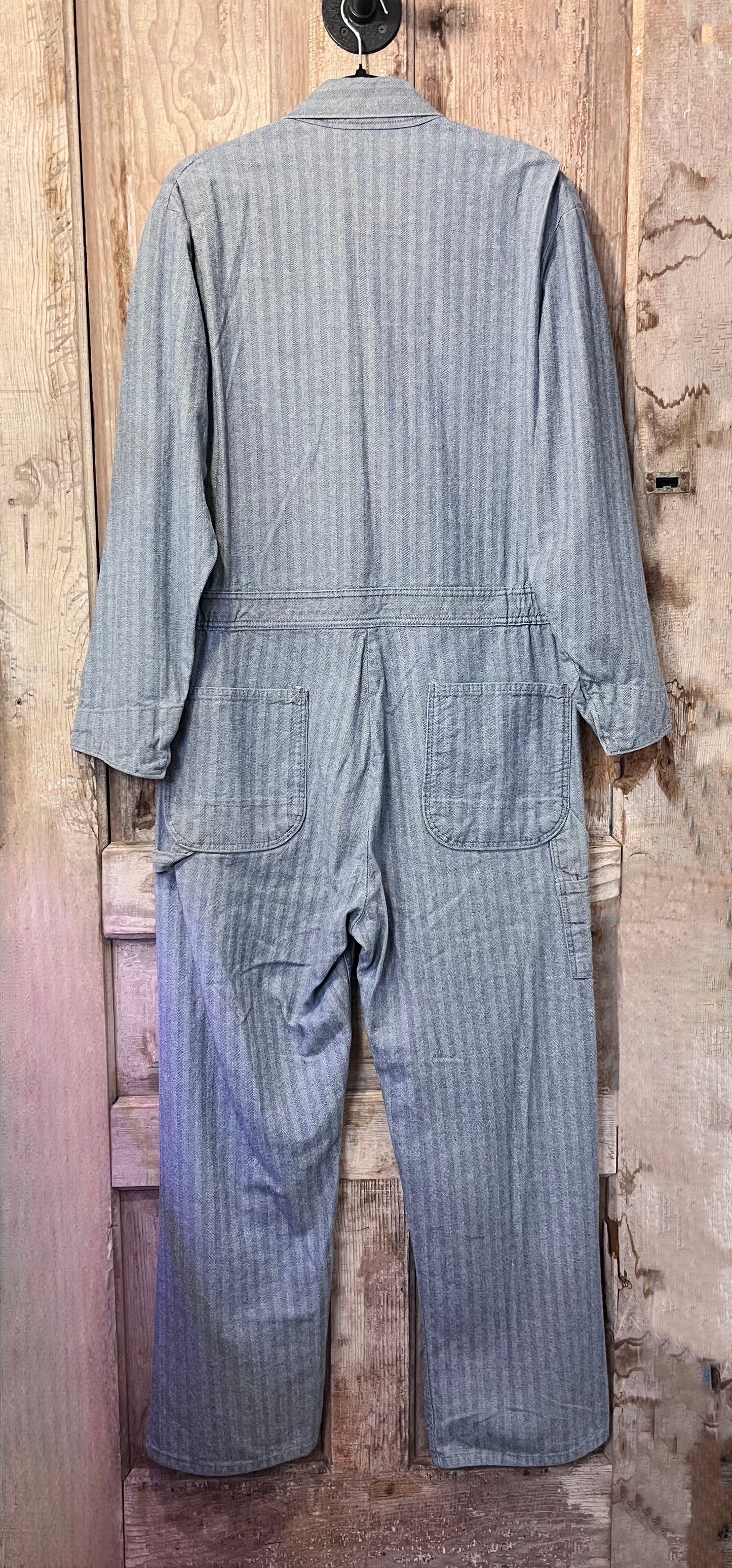 70's ROEBUCKS Striped Denim Coveralls