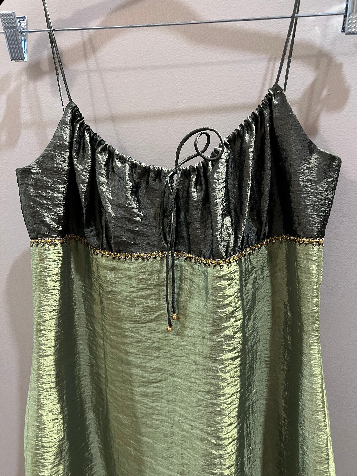 ABS Two Tone Green Dress