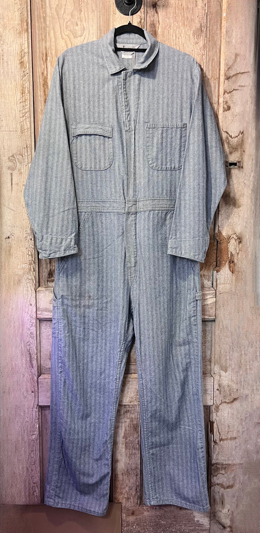 70's ROEBUCKS Striped Denim Coveralls