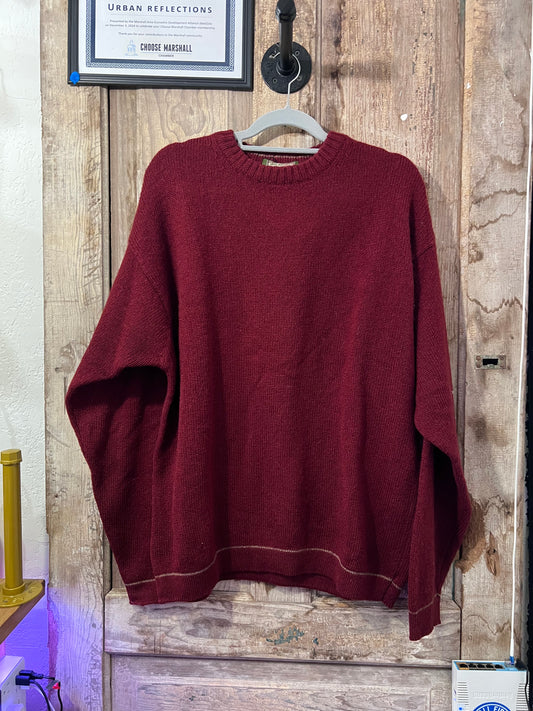 Lelenau Trail Burgandy Knit Sweater CNV
