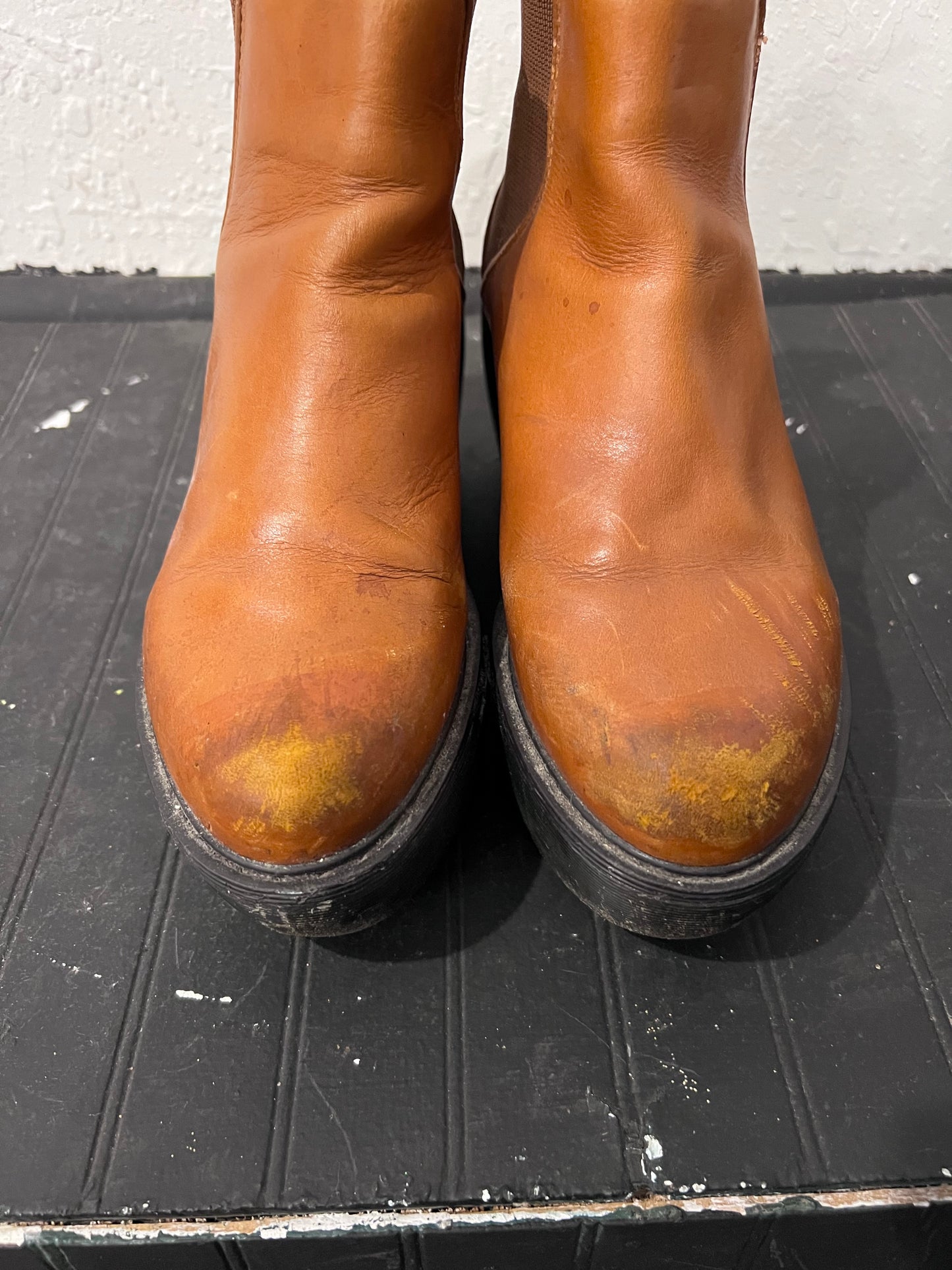 VTG Doc Marten Platform Wedge Slip On Booties