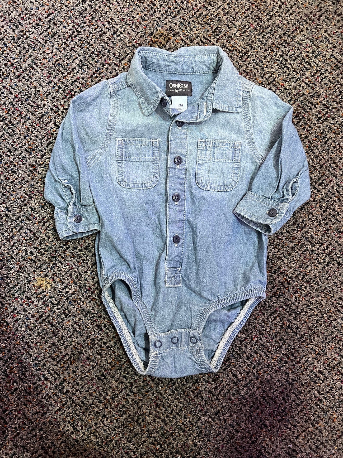 [URL] Oshkosh Denim Long Sleeve Button Up Onesie
