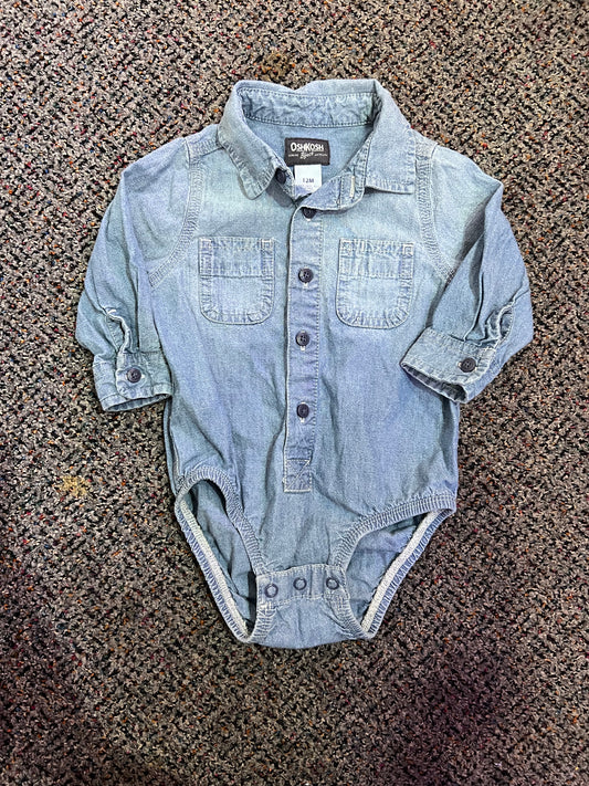 [URL] Oshkosh Denim Long Sleeve Button Up Onesie