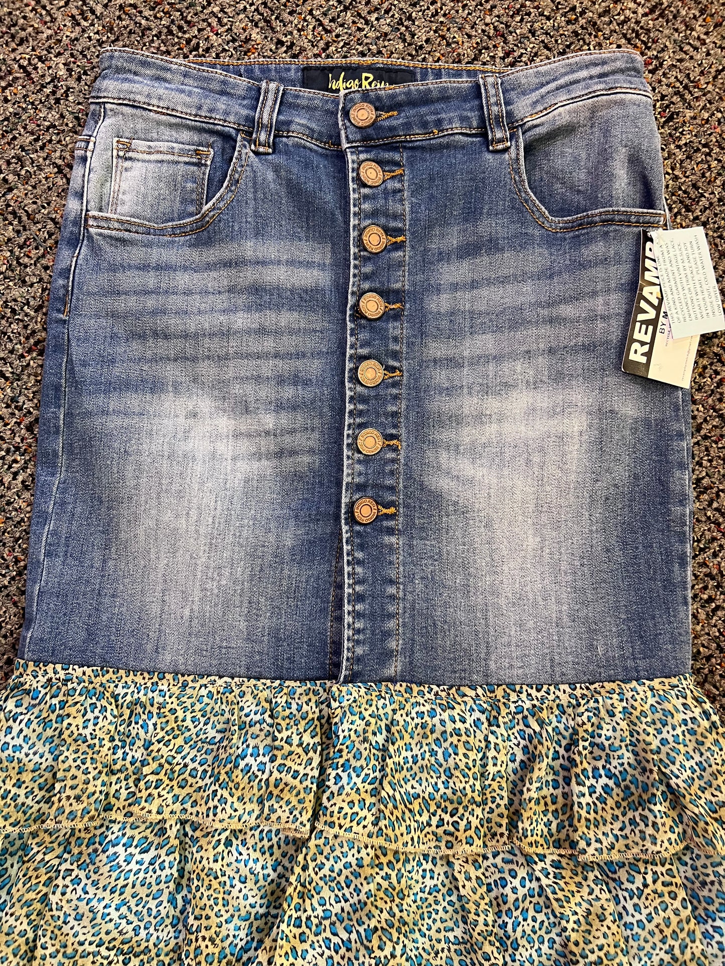REVAMP Button Up Denim Skirt
