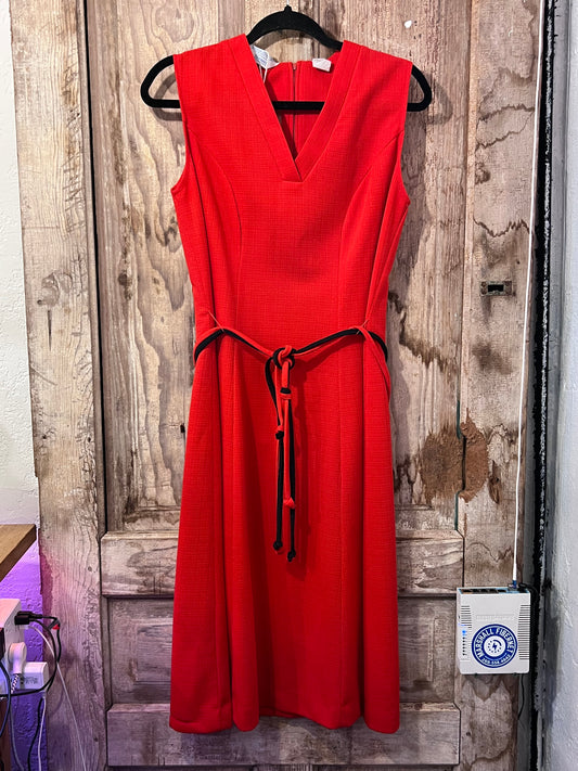 VTG Sears Red Tie Dress