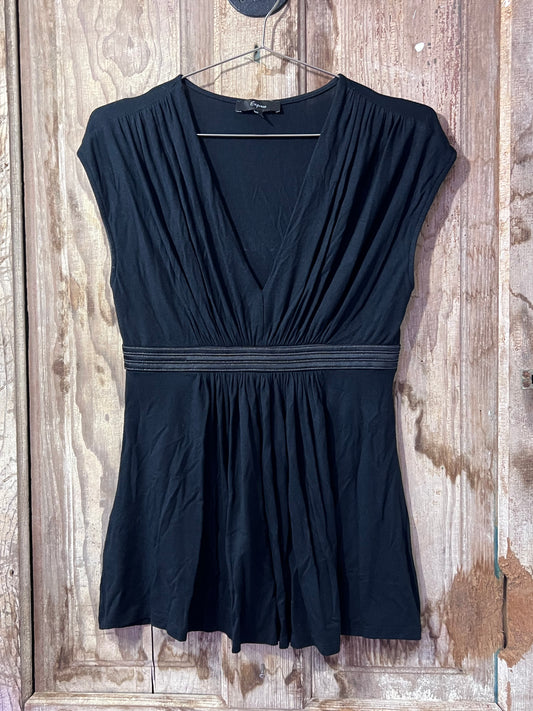 Express Y2K BLK Short Sleeve Top