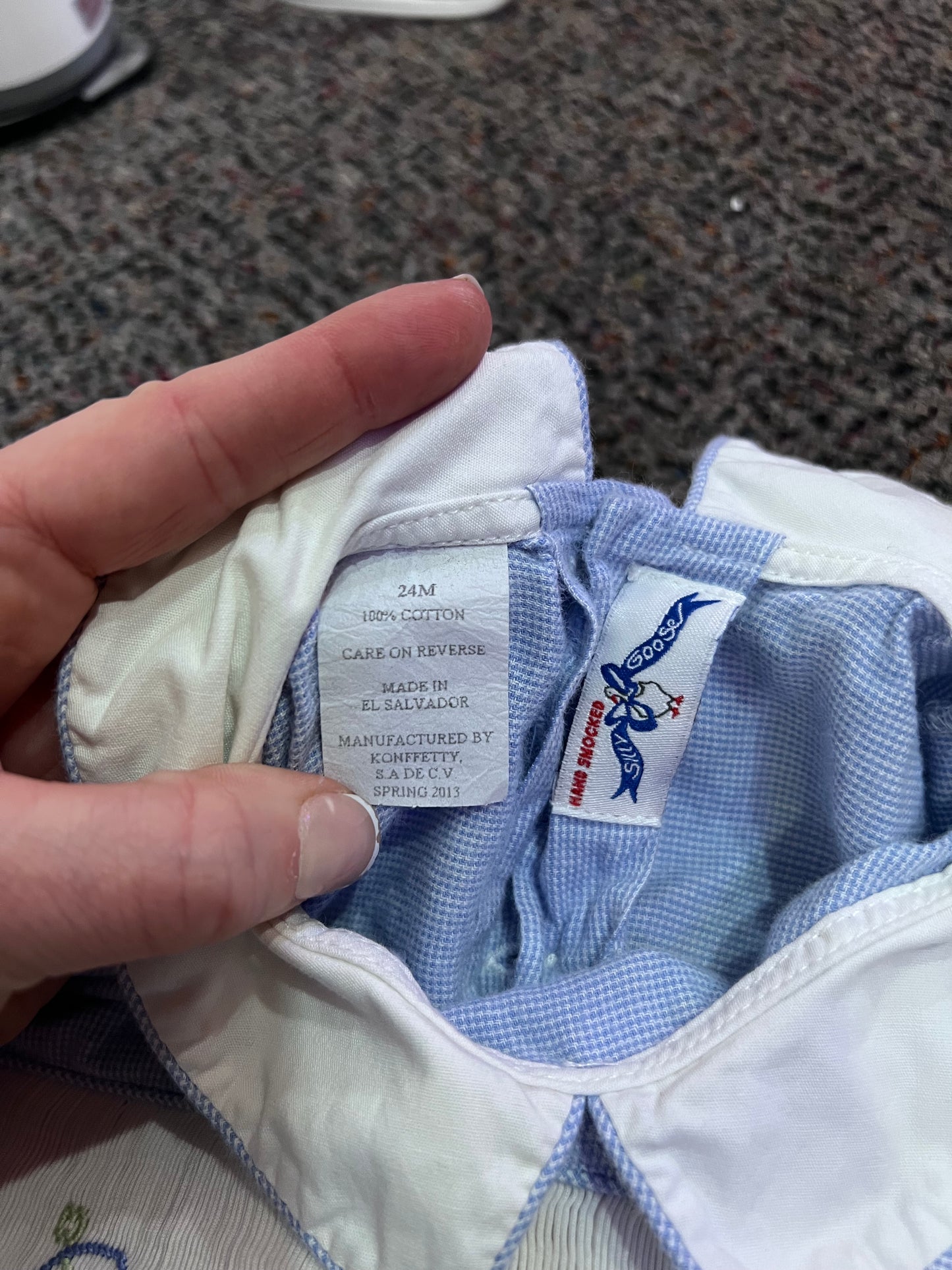 [URL] VTG Silly Goose Blue Beach Themed Embroidered Romper Onesie
