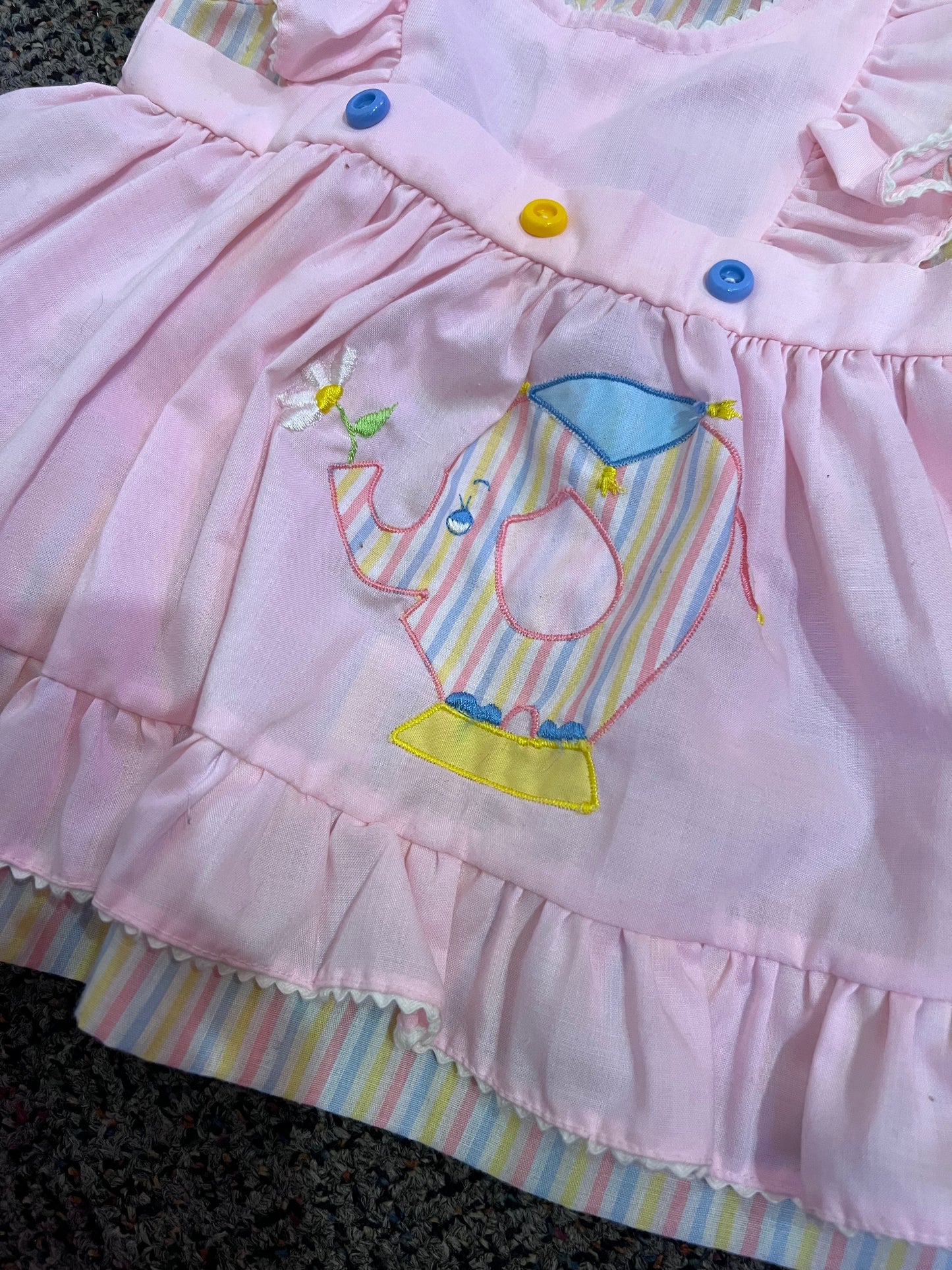 [URL] VTG Pink Embroidered Elephant Dress