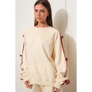 Velvet Bow Sweartshirt