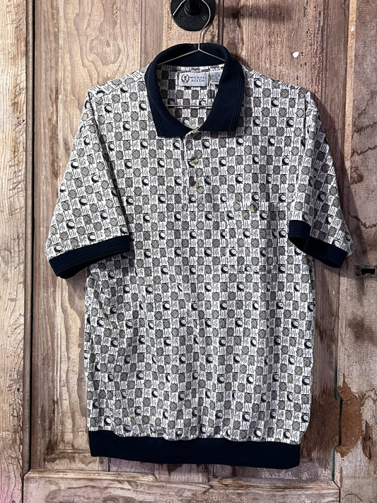 VTG Michael Austin Patterned Golf Polo