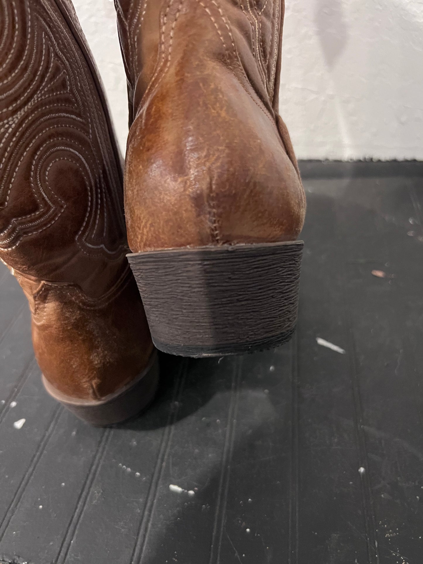 Brown Leather Cowboy Boots
