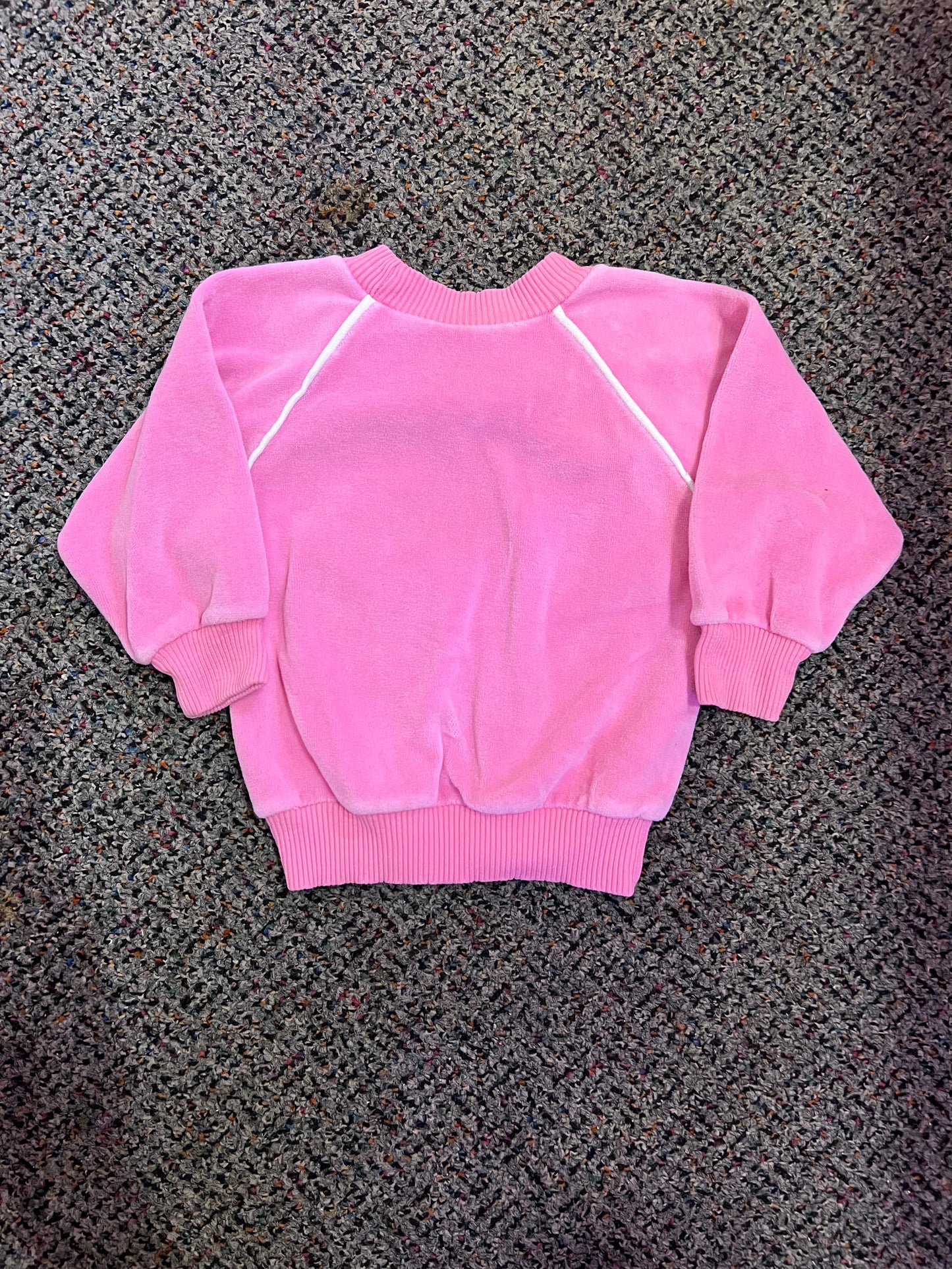 [URL] VTG Pink Velour Teddy Bear Crewneck