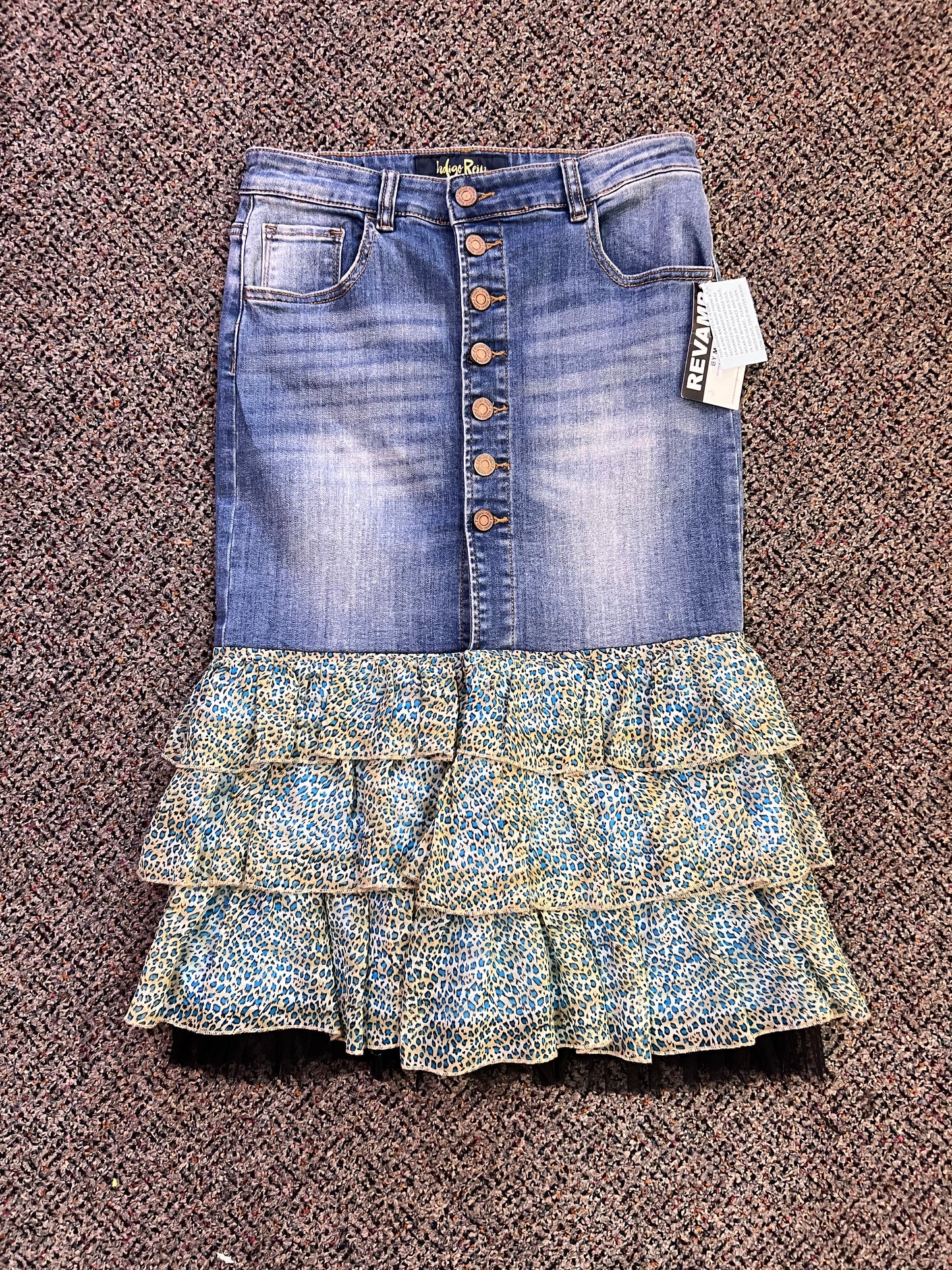REVAMP Button Up Denim Skirt
