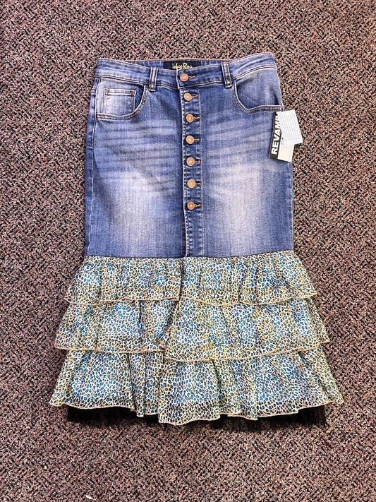 REVAMP Button Up Denim Skirt