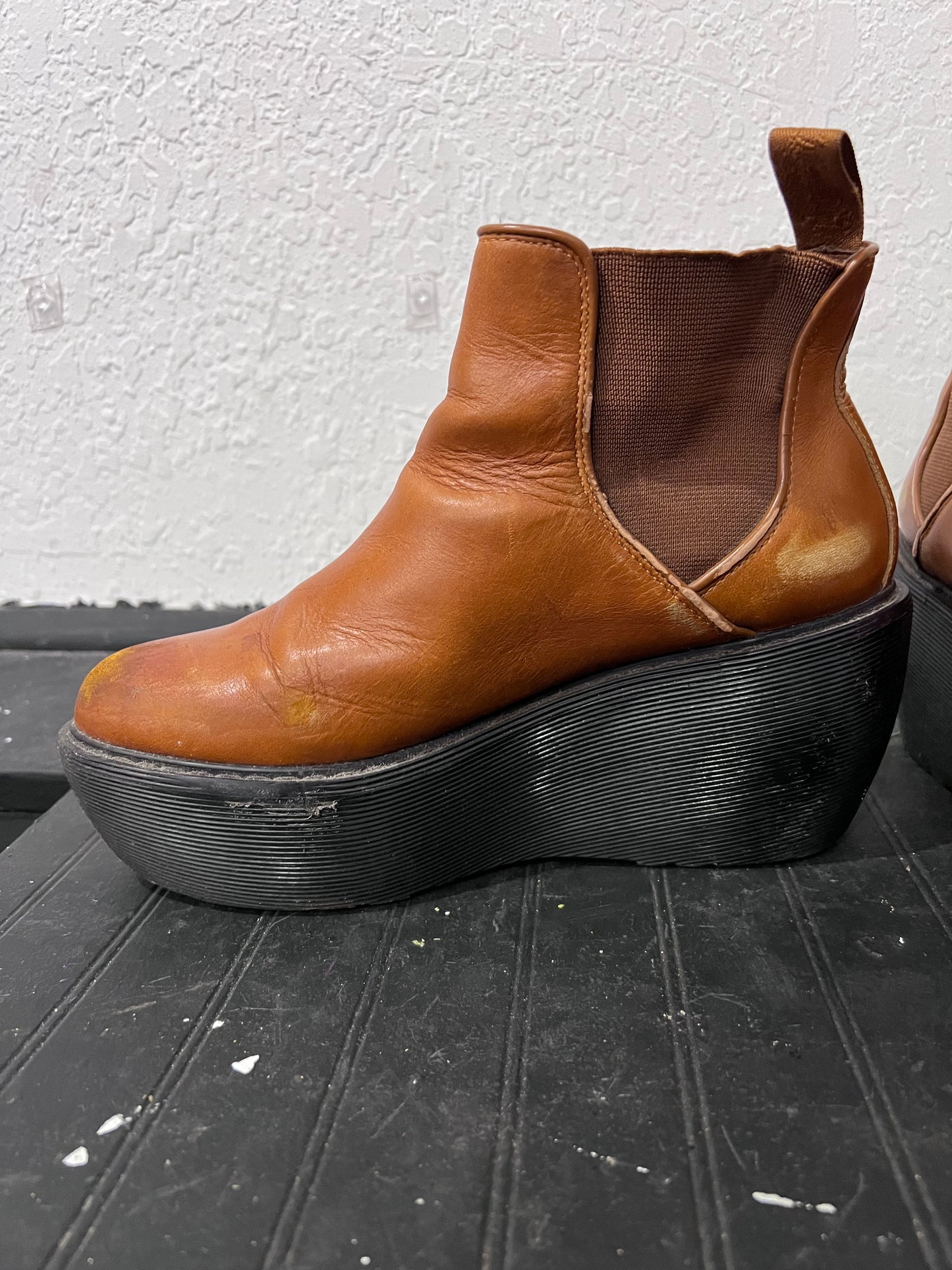 VTG Doc Marten Platform Wedge Slip On Booties