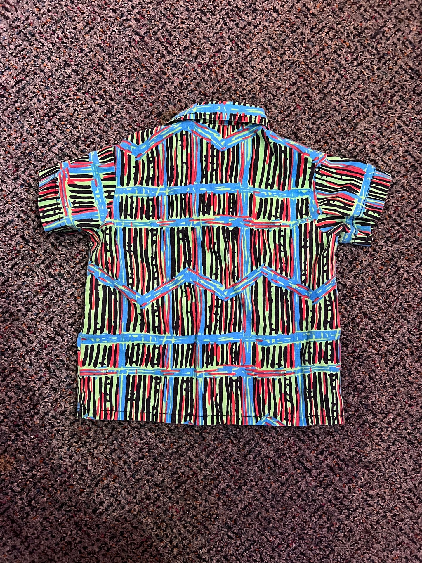 [URL] VTG Colorful Short Sleeve Button Up Shirt