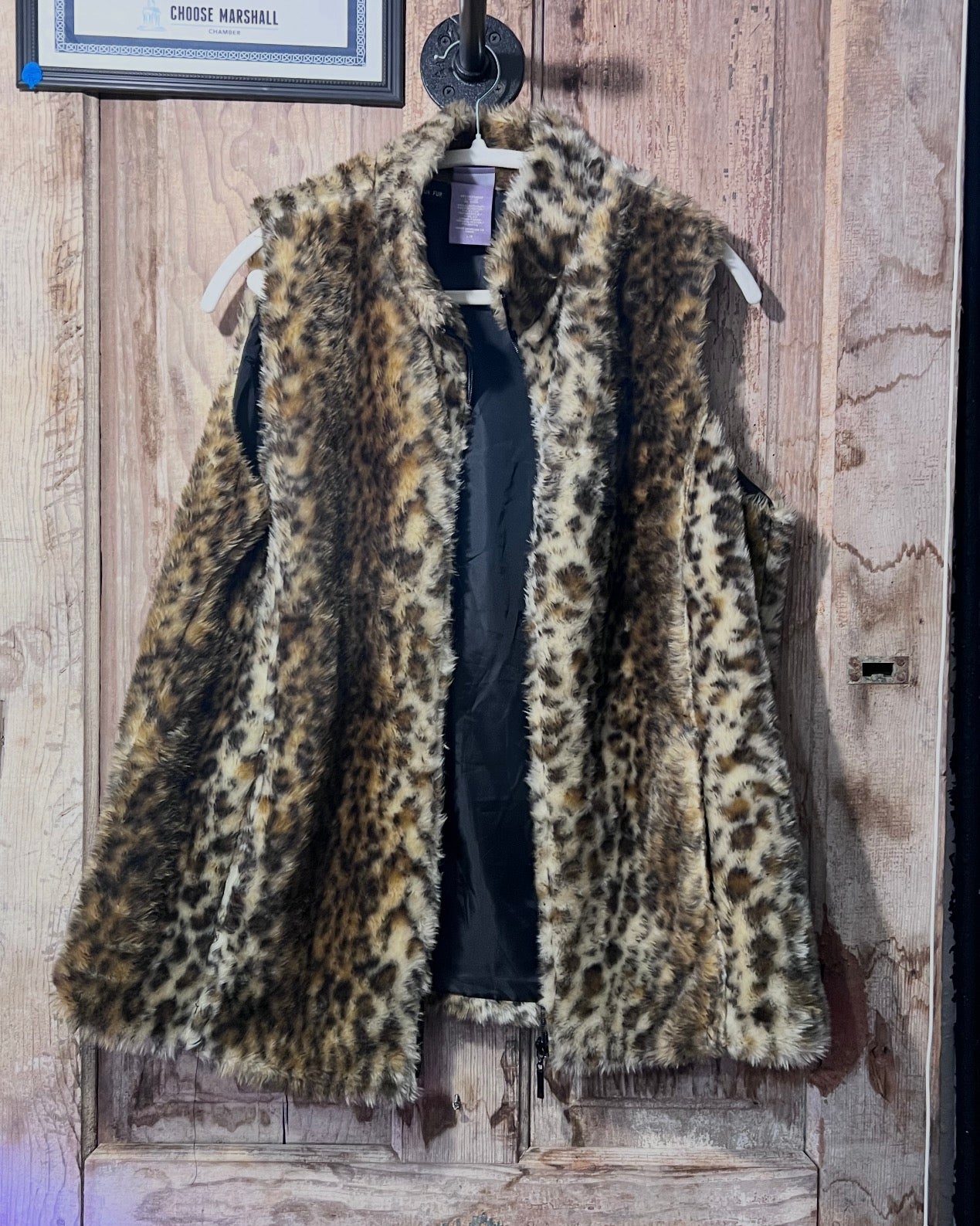 Animal print jacket vest