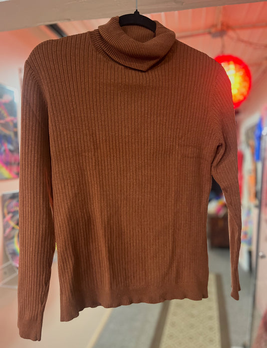 Burnt orange turtleneck