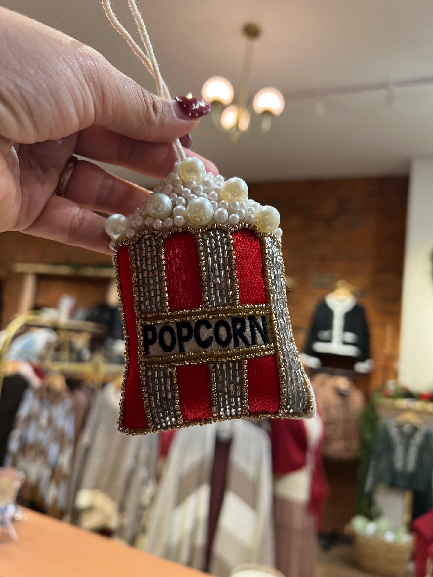 Popcorn beaded Orn