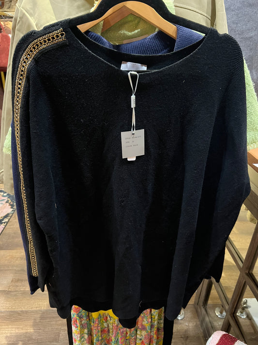 Liv Milano gold embellished sweater ￼