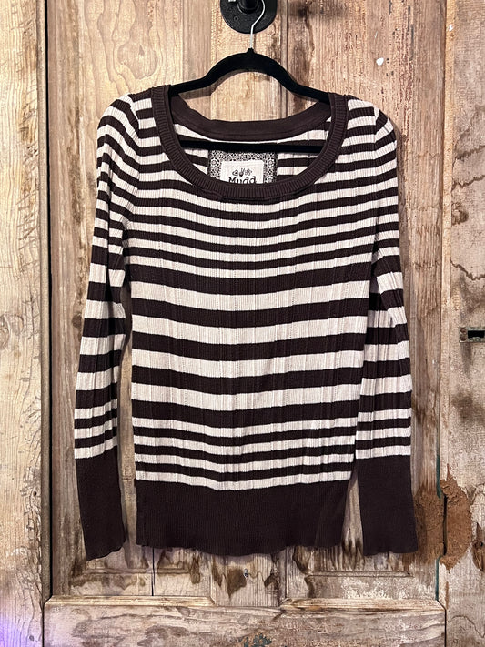 Y2K Mudd Striped Sweater